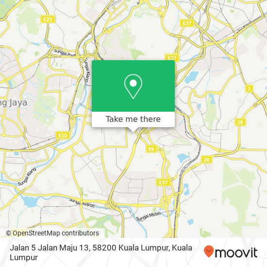 Jalan 5 Jalan Maju 13, 58200 Kuala Lumpur map