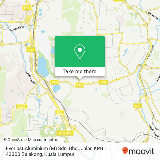 Everlast Aluminium (M) Sdn. Bhd., Jalan KPB 1 43300 Balakong map