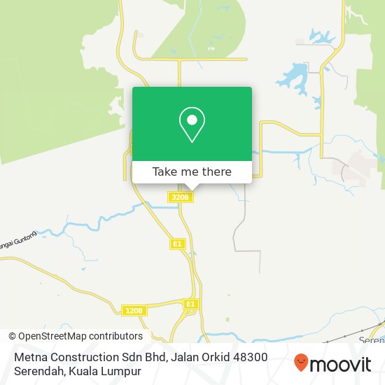 Metna Construction Sdn Bhd, Jalan Orkid 48300 Serendah map