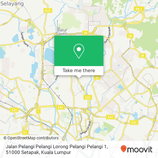 Peta Jalan Pelangi Pelangi Lorong Pelangi Pelangi 1, 51000 Setapak