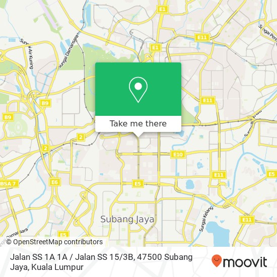 Peta Jalan SS 1A 1A / Jalan SS 15 / 3B, 47500 Subang Jaya