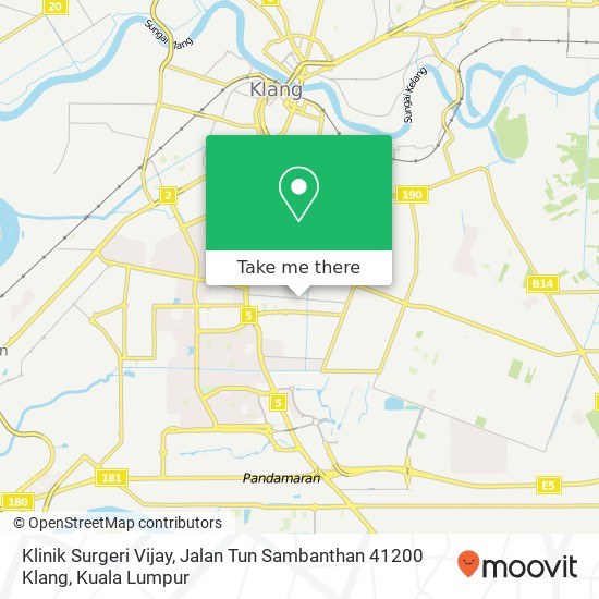 Klinik Surgeri Vijay, Jalan Tun Sambanthan 41200 Klang map