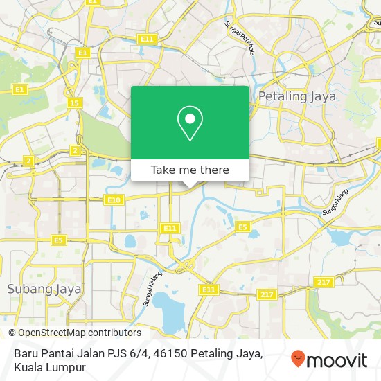 Baru Pantai Jalan PJS 6 / 4, 46150 Petaling Jaya map