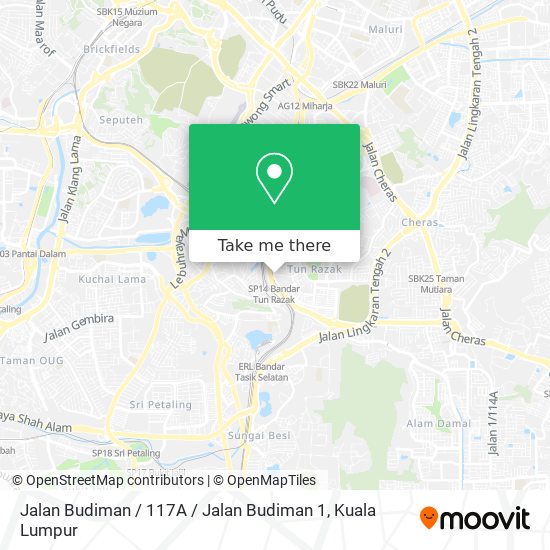 Peta Jalan Budiman / 117A / Jalan Budiman 1