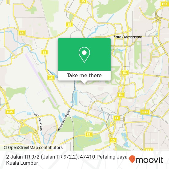 2 Jalan TR 9 / 2 (Jalan TR 9 / 2,2), 47410 Petaling Jaya map