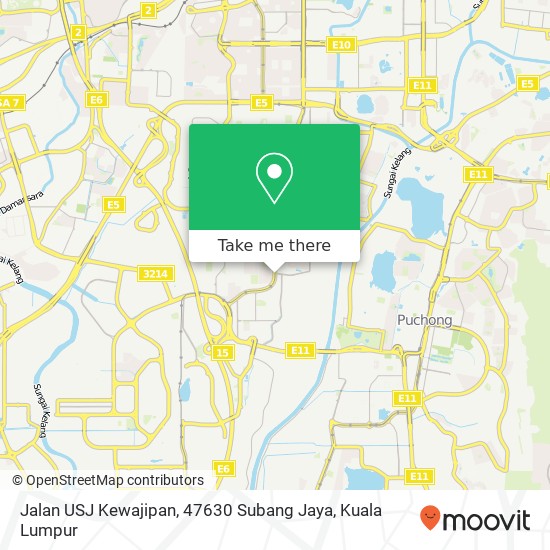 Peta Jalan USJ Kewajipan, 47630 Subang Jaya