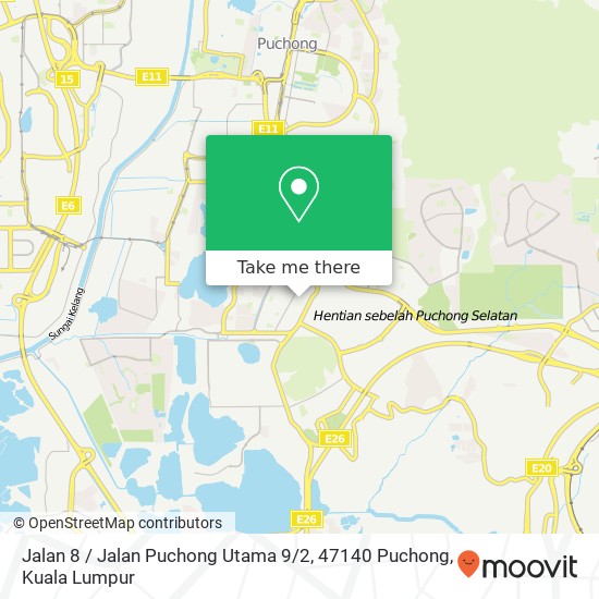 Peta Jalan 8 / Jalan Puchong Utama 9 / 2, 47140 Puchong