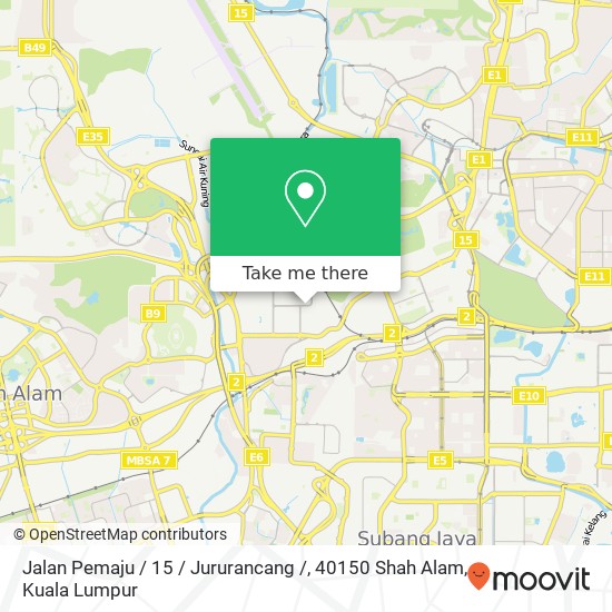 Peta Jalan Pemaju / 15 / Jururancang /, 40150 Shah Alam