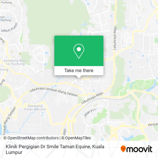Peta Klinik Pergigian Dr Smile Taman Equine