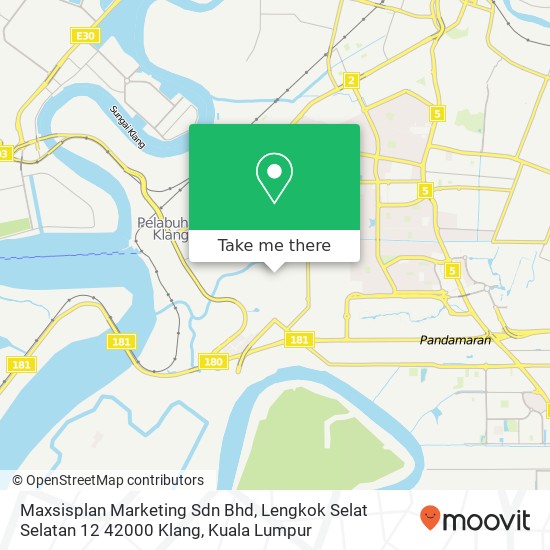 Maxsisplan Marketing Sdn Bhd, Lengkok Selat Selatan 12 42000 Klang map