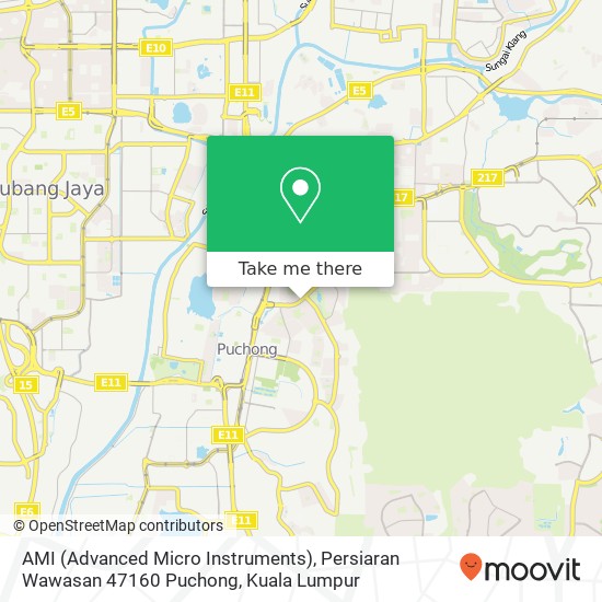 AMI (Advanced Micro Instruments), Persiaran Wawasan 47160 Puchong map