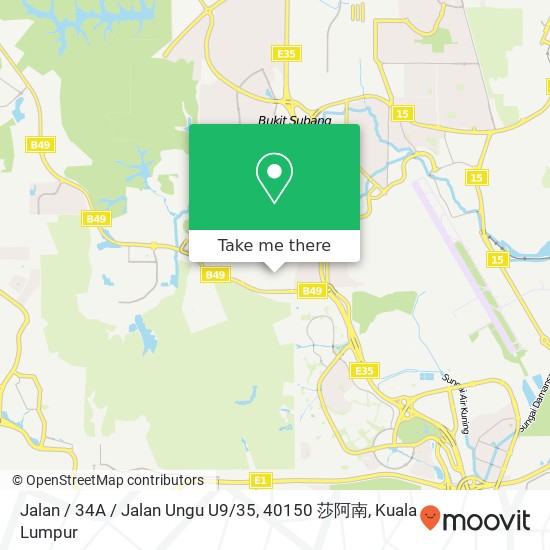 Jalan / 34A / Jalan Ungu U9 / 35, 40150 莎阿南 map