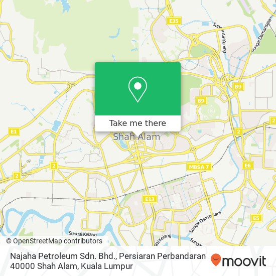 Peta Najaha Petroleum Sdn. Bhd., Persiaran Perbandaran 40000 Shah Alam