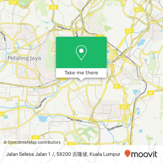 Peta Jalan Selesa Jalan 1 /, 58200 吉隆坡