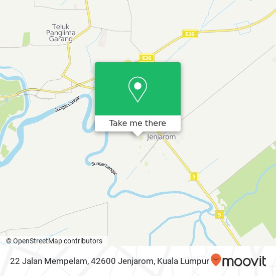 Peta 22 Jalan Mempelam, 42600 Jenjarom