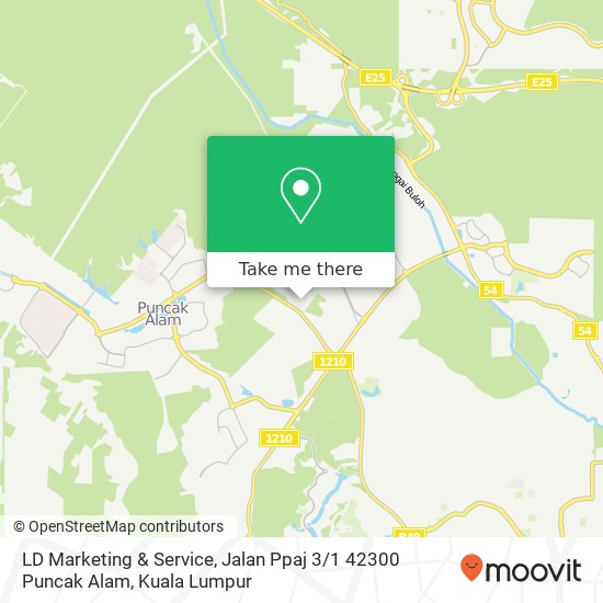 Peta LD Marketing & Service, Jalan Ppaj 3 / 1 42300 Puncak Alam