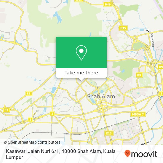 Kasawari Jalan Nuri 6 / 1, 40000 Shah Alam map