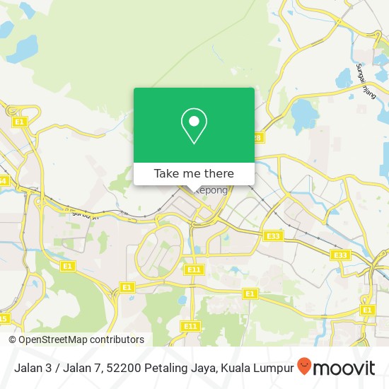 Jalan 3 / Jalan 7, 52200 Petaling Jaya map