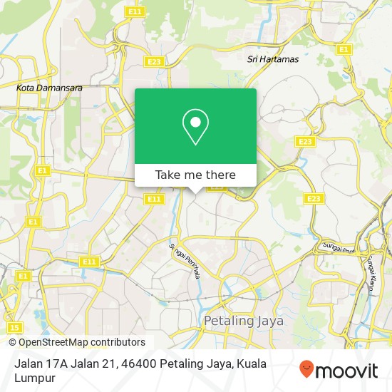 Jalan 17A Jalan 21, 46400 Petaling Jaya map