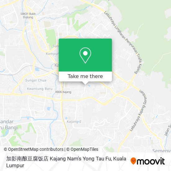 Peta 加影南酿豆腐饭店 Kajang Nam's Yong Tau Fu