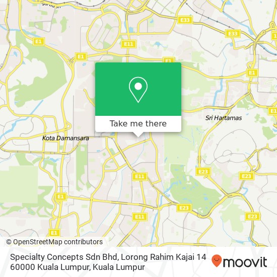 Specialty Concepts Sdn Bhd, Lorong Rahim Kajai 14 60000 Kuala Lumpur map