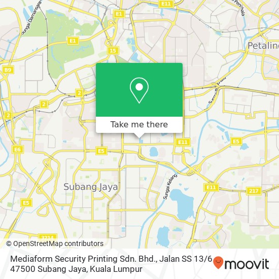 Mediaform Security Printing Sdn. Bhd., Jalan SS 13 / 6 47500 Subang Jaya map