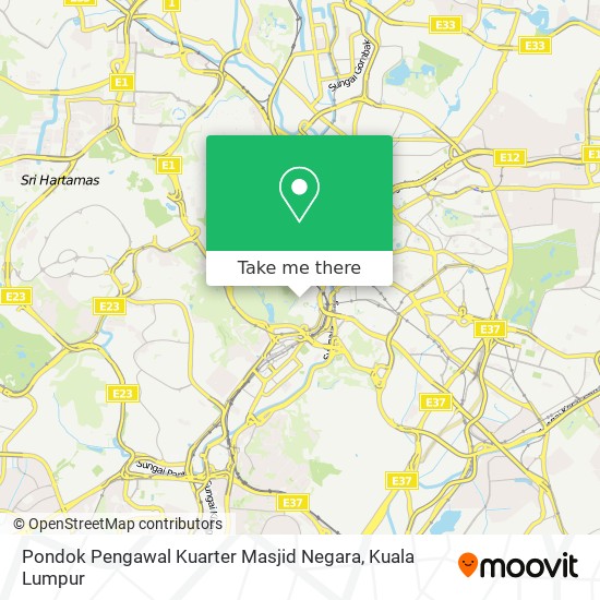 Peta Pondok Pengawal Kuarter Masjid Negara