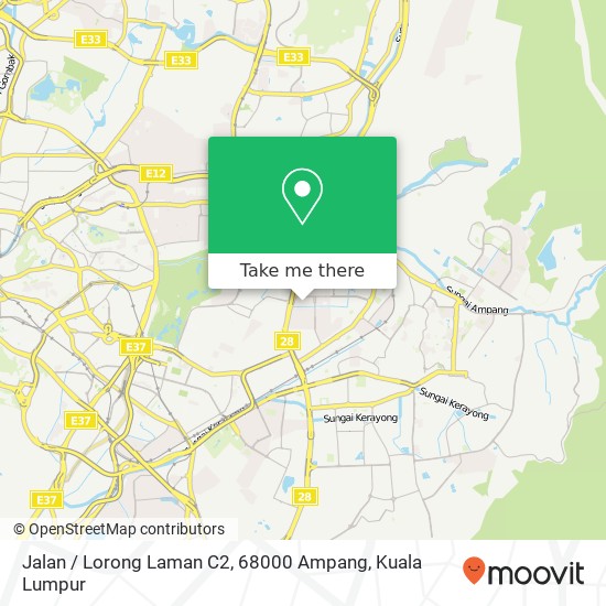 Jalan / Lorong Laman C2, 68000 Ampang map