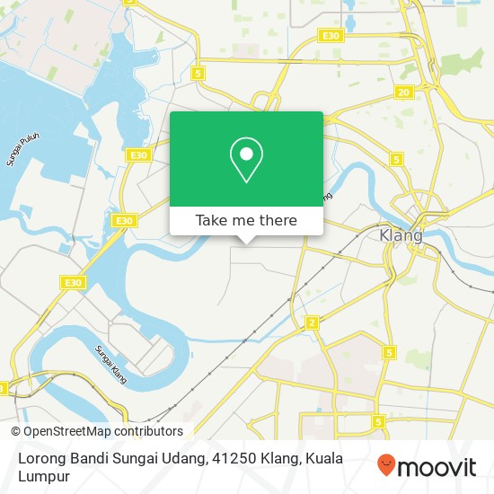 Peta Lorong Bandi Sungai Udang, 41250 Klang