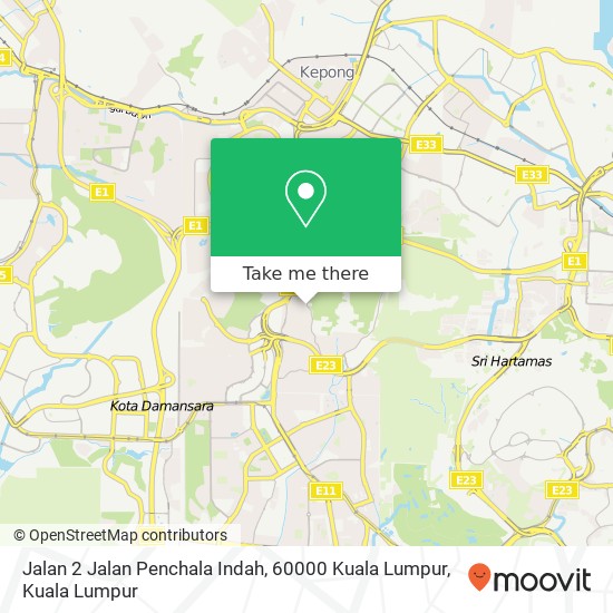 Jalan 2 Jalan Penchala Indah, 60000 Kuala Lumpur map