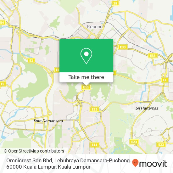 Omnicrest Sdn Bhd, Lebuhraya Damansara-Puchong 60000 Kuala Lumpur map