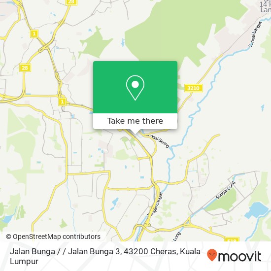 Jalan Bunga / / Jalan Bunga 3, 43200 Cheras map