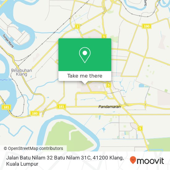 Peta Jalan Batu Nilam 32 Batu Nilam 31C, 41200 Klang