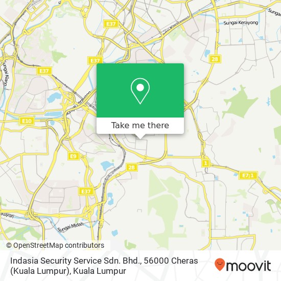 Indasia Security Service Sdn. Bhd., 56000 Cheras (Kuala Lumpur) map