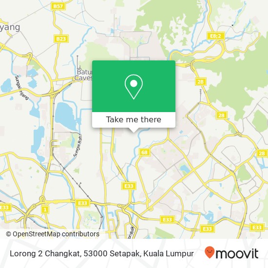 Peta Lorong 2 Changkat, 53000 Setapak