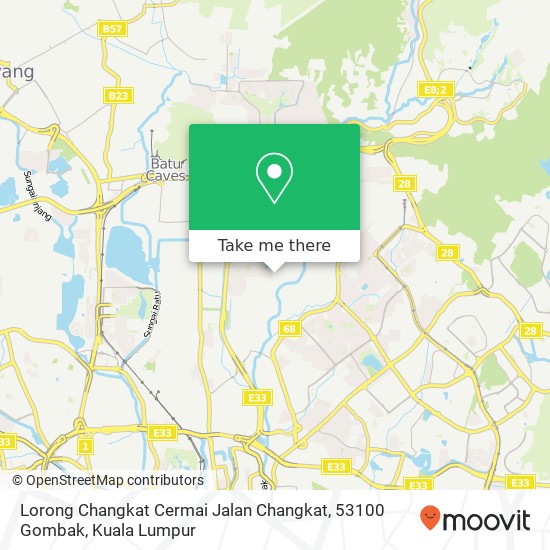 Peta Lorong Changkat Cermai Jalan Changkat, 53100 Gombak