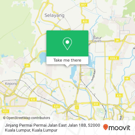 Peta Jinjang Permai Permai Jalan East Jalan 18B, 52000 Kuala Lumpur