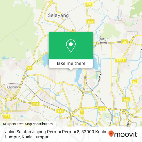 Jalan Selatan Jinjang Permai Permai 8, 52000 Kuala Lumpur map