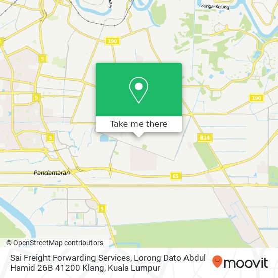 Peta Sai Freight Forwarding Services, Lorong Dato Abdul Hamid 26B 41200 Klang