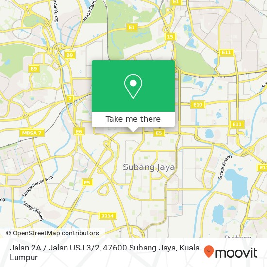 Peta Jalan 2A / Jalan USJ 3 / 2, 47600 Subang Jaya