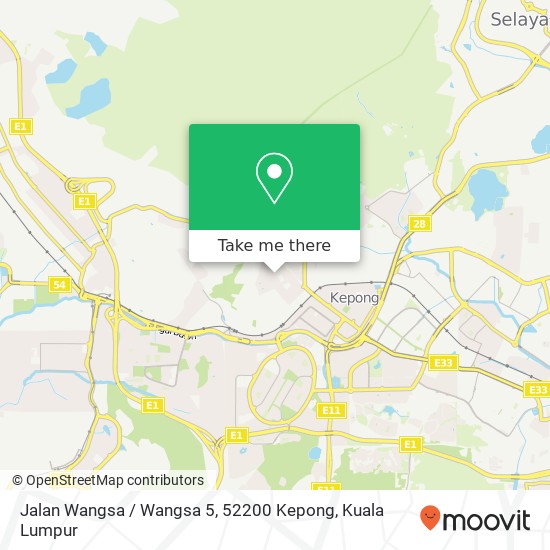 Peta Jalan Wangsa / Wangsa 5, 52200 Kepong