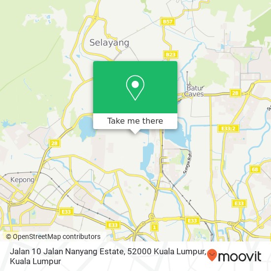 Jalan 10 Jalan Nanyang Estate, 52000 Kuala Lumpur map