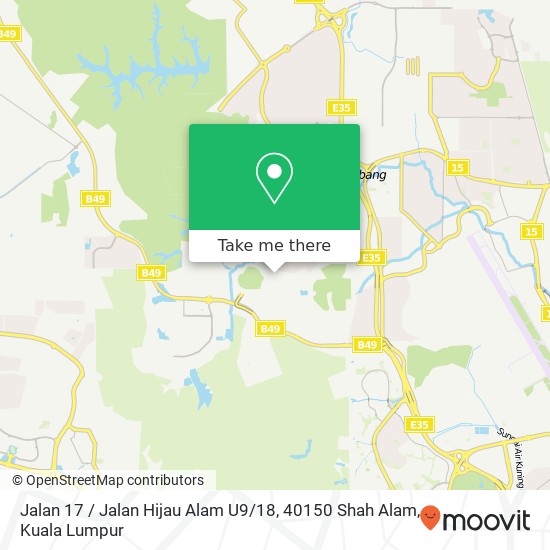 Jalan 17 / Jalan Hijau Alam U9 / 18, 40150 Shah Alam map