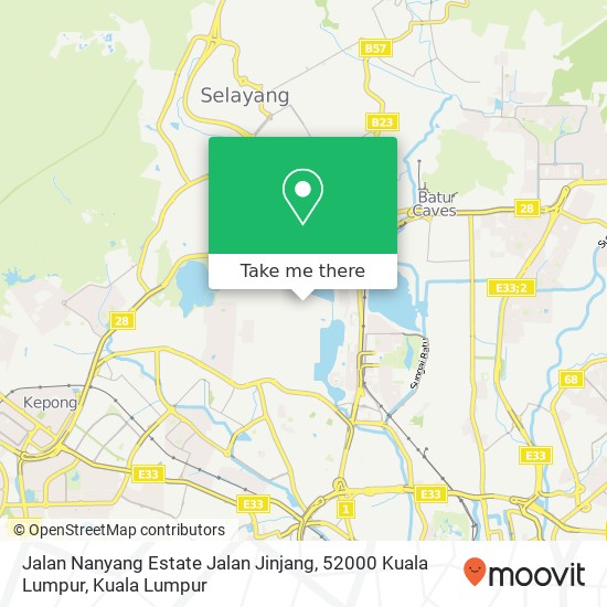Peta Jalan Nanyang Estate Jalan Jinjang, 52000 Kuala Lumpur