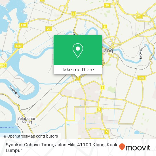 Peta Syarikat Cahaya Timur, Jalan Hilir 41100 Klang