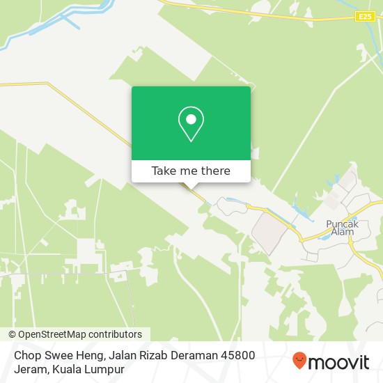 Peta Chop Swee Heng, Jalan Rizab Deraman 45800 Jeram