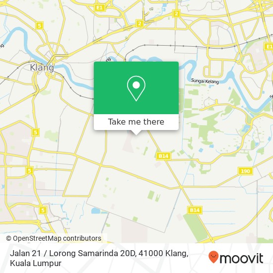 Peta Jalan 21 / Lorong Samarinda 20D, 41000 Klang