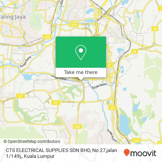 CTS ELECTRICAL SUPPLIES SDN BHD, No 27,jalan 1 / 149j, map