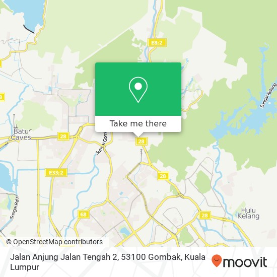 Jalan Anjung Jalan Tengah 2, 53100 Gombak map