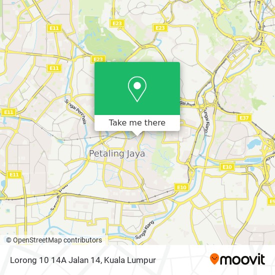 Lorong 10 14A Jalan 14 map